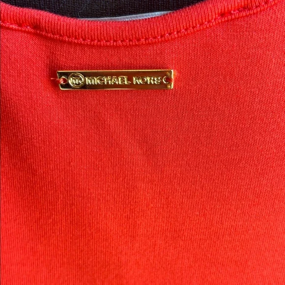 Michael Kors Size 10 Orange Asymmetrical Dress - Picture 5 of 6
